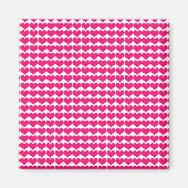 Roze Cute Hearts Pattern Magnet (Voorkant)