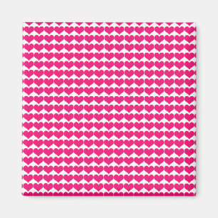 Roze Cute Hearts Pattern Magnet