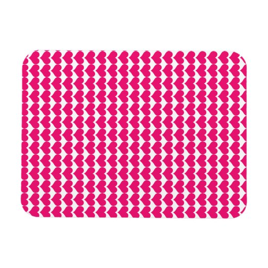 Roze Cute Hearts Pattern Magnet Magneet (Horizontaal)