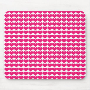 Roze Cute Hearts Pattern Mousepad Muismat