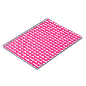 Roze Cute Hearts Pattern Notitieboek (Linkerzijde)