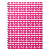 Roze Cute Hearts Pattern Notitieboek (Voorkant)