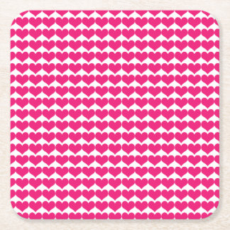 Roze Cute Hearts Pattern Onderzetter