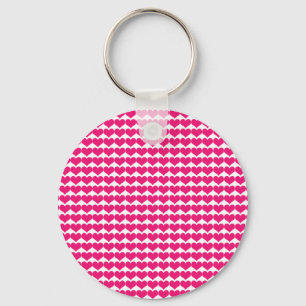 Roze Cute Hearts Pattern Sleutelhanger