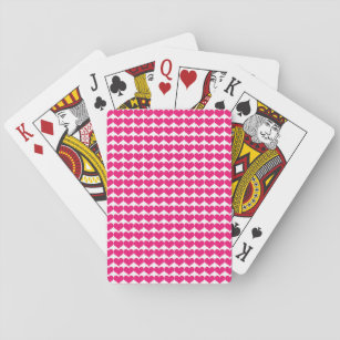 Roze Cute Hearts Pattern-speelkaarten Pokerkaarten