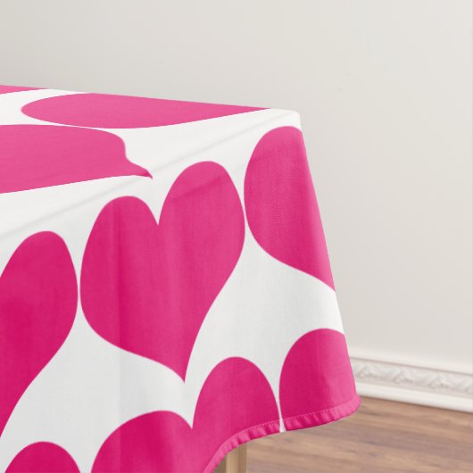 Roze Cute Hearts Pattern Tablecloth Tafelkleed (Voorbeeld)