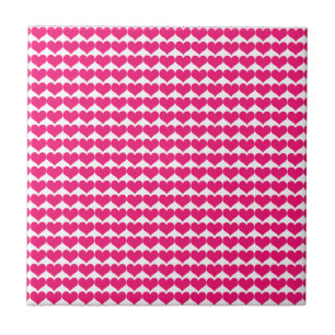 Roze Cute Hearts Pattern Tegel Tegeltje