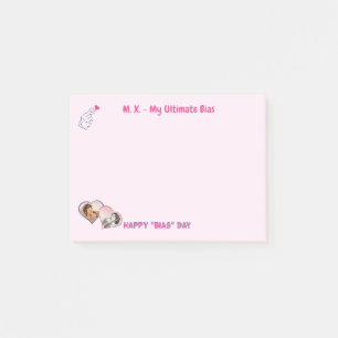 Roze cute minimalistische Kdrama Kpop 2 foto's mei Post-it® Notes