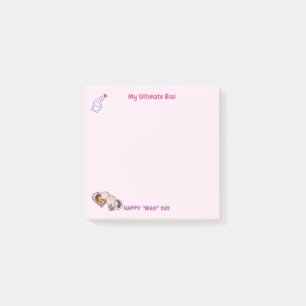 Roze cute minimalistische Kdrama Kpop 2 foto's mei Post-it® Notes