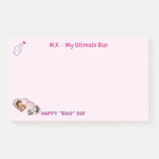 Roze cute minimalistische Kdrama Kpop 2 foto's mei Post-it® Notes