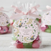 Roze, Cute & Mollig St. Patrick's Day Dank Je Wel Ronde Sticker