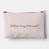 Roze Cute Monogram Aangepast Bruidsmeisje Voorstel Etui (Achterkant)