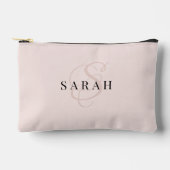 Roze Cute Monogram Aangepast Bruidsmeisje Voorstel Etui (Voorkant)