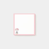 Roze Cute Pinguïn Parachute Post-It Notities Post-it® Notes (Voorkant)