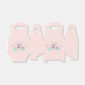 Roze | Cute Rainbow Unicorn, gepersonaliseerd Bedankdoosjes (Uitgevouwen)
