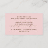 Roze Cute Spray Tan Lichaamsmodellering Contouring Visitekaartje (Achterkant)