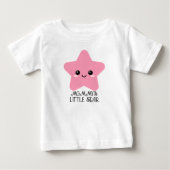 Roze Cute T-shirt voor Baby Meisje, Cadeau voor Pa (Voorkant)