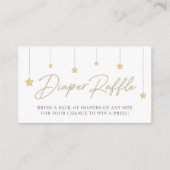 Roze Cute Unicorn Baby shower Diaper Raffle Kaart (Voorkant)