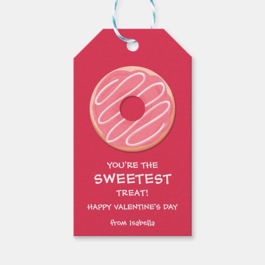 Roze Cute Valentijnsdag Favoriet Cadeaulabel (Voorkant)