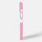 Roze Cute Witte Madeliefje IPhone 15 Hoesje (Achterkant / Links)