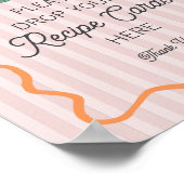 Roze Cutie Hoofd Pers Citrus Deel een Recept Poster (Hoek)