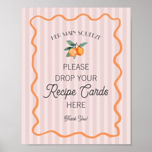 Roze Cutie Hoofd Pers Citrus Deel een Recept Poster (Voorkant)