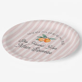 Roze Cutie Main Squeeze Citrus Bruidsmeisjesfeest Papieren Bordje (Gekanteld)