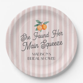 Roze Cutie Main Squeeze Citrus Bruiloftsborrel Papieren Bordje