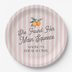 Roze Cutie Main Squeeze Citrus Bruiloftsborrel Papieren Bordje