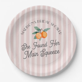 Roze Cutie Main Squeeze Citrus Bruiloftsborrel Papieren Bordje