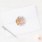 Roze Cutie Main Squeeze Citrus Bruiloftsfeest Favo Ronde Sticker (Envelop)