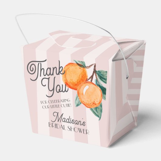 Roze Cutie Main Squeeze Citrus Verjaardagsfeest Bedankdoosjes (Achterkant)