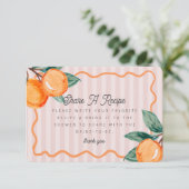 Roze Cutie Pastel Citrus Bruids Deel een recept Informatiekaartje (Staand voorkant)