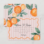Roze Cutie Pastel Citrus Bruids Deel een recept Informatiekaartje (Voorkant / Achterkant)