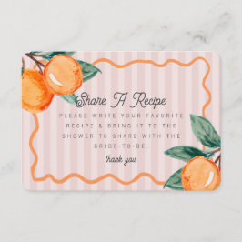 Roze Cutie Pastel Citrus Bruids Deel een recept Informatiekaartje