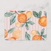 Roze Cutie Pastel Citrus Bruids Registry Insert Informatiekaartje (Achterkant)