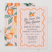 Roze Cutie Pastel Main Squeeze Theme Vrijgezellenf Kaart (Voorkant / Achterkant)