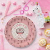 Roze Cutie Pie Herfst Baby Meisje Papieren Bordje (Feest)