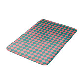 Roze cyaan checker diamantpatroon badmat (Gekanteld)