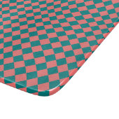 Roze cyaan checker diamantpatroon snijplank (Hoek)
