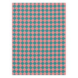Roze Cyaan Schacherdiamant Patroon Tafelkleed