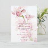 Roze cyberorchidee eerste communiqué kaart (Staand voorkant)