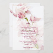 Roze cyberorchidee eerste communiqué kaart (Voorkant / Achterkant)