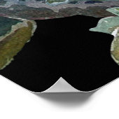 Roze Cyclamen: donkere bloemige Waterverf Poster (Hoek)