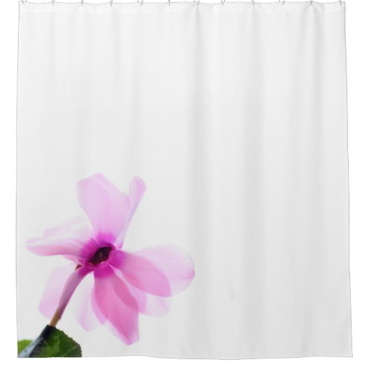 Roze Cyclamen Shower Curtain Douchegordijn (Voorkant)