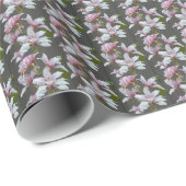 Roze Cymbidium Insigne Orchids Floral Cadeaupapier (Rol Hoek)