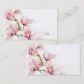 Roze Cymbidium Orchid Bloemen Trouwplaats Kaarten Plaatskaartje (Voorkant / Achterkant)