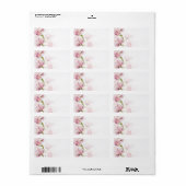 Roze Cymbidium Orchid Bruiloft Blank Adresetikette Etiket