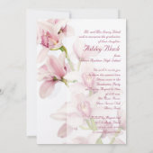 Roze Cymbidium Orchid Foto Afstuderen Uitnodiging (Achterkant)