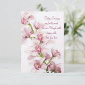 Roze Cymbidium Orchid Weddenschap 5x7 Grootte Kaart (Staand voorkant)